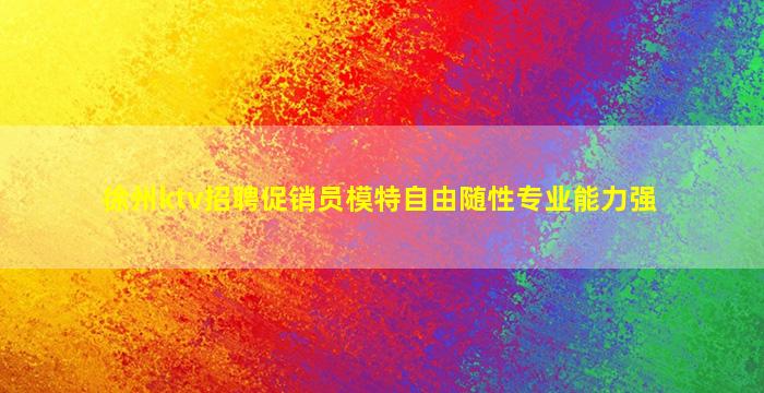 徐州ktv招聘促销员模特自由随性专业能力强